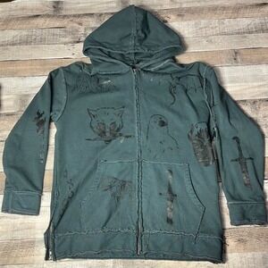 Drop Dead Hoodie Adult Gray Medium Full Zip Game of Thrones Westeros